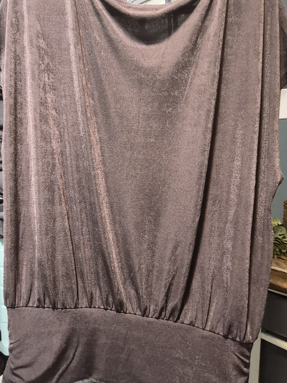 Maurices Short Sleeve, Bottom Banded Tee in Brownish Purple Sz XL